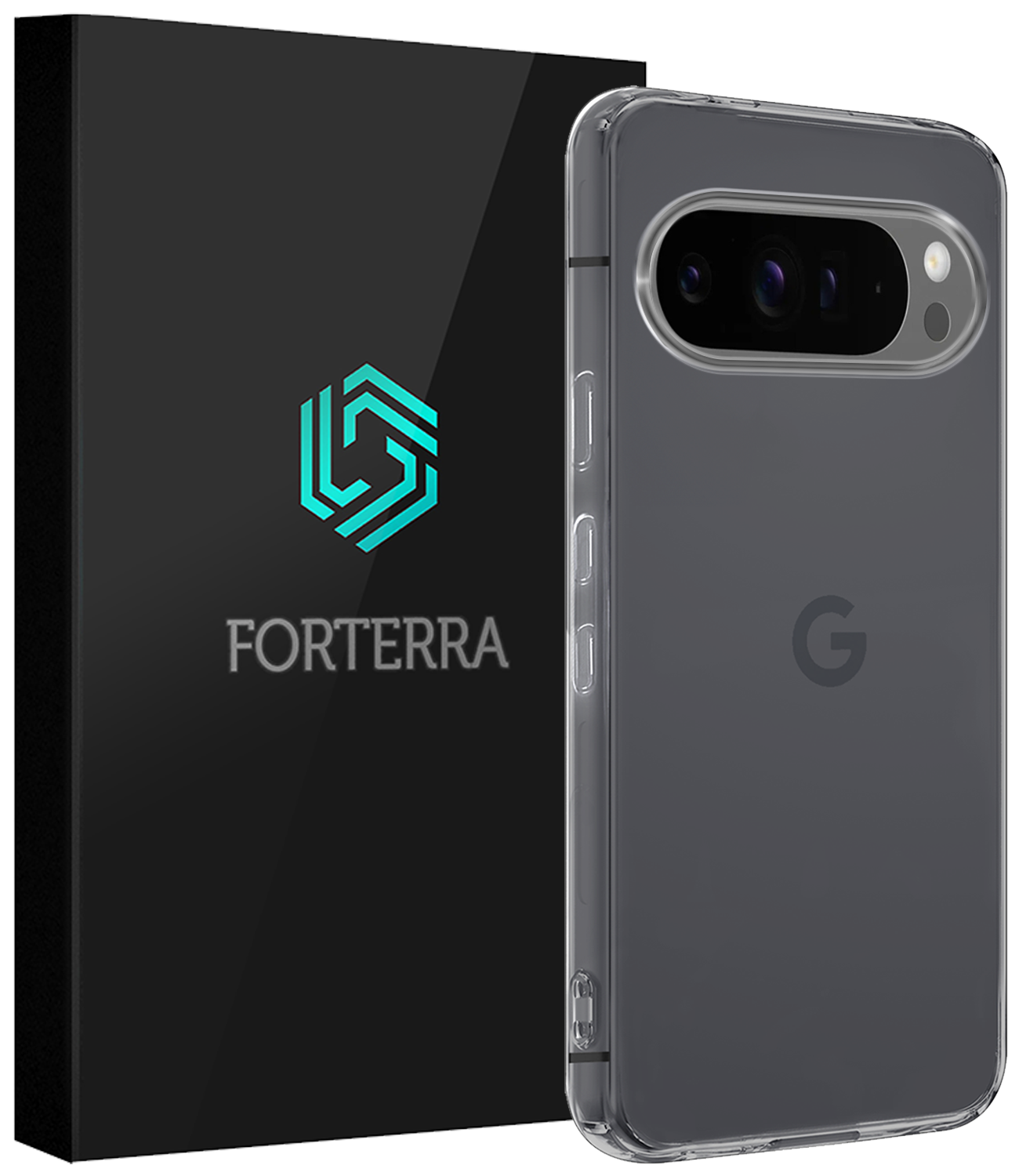 Forterra Hoesje Geschikt voor Google Pixel 9 Pro Hoesje Siliconen Case Hoes - Hoes Geschikt voor Google Pixel 9 Pro Hoes Cover Case - Transparant