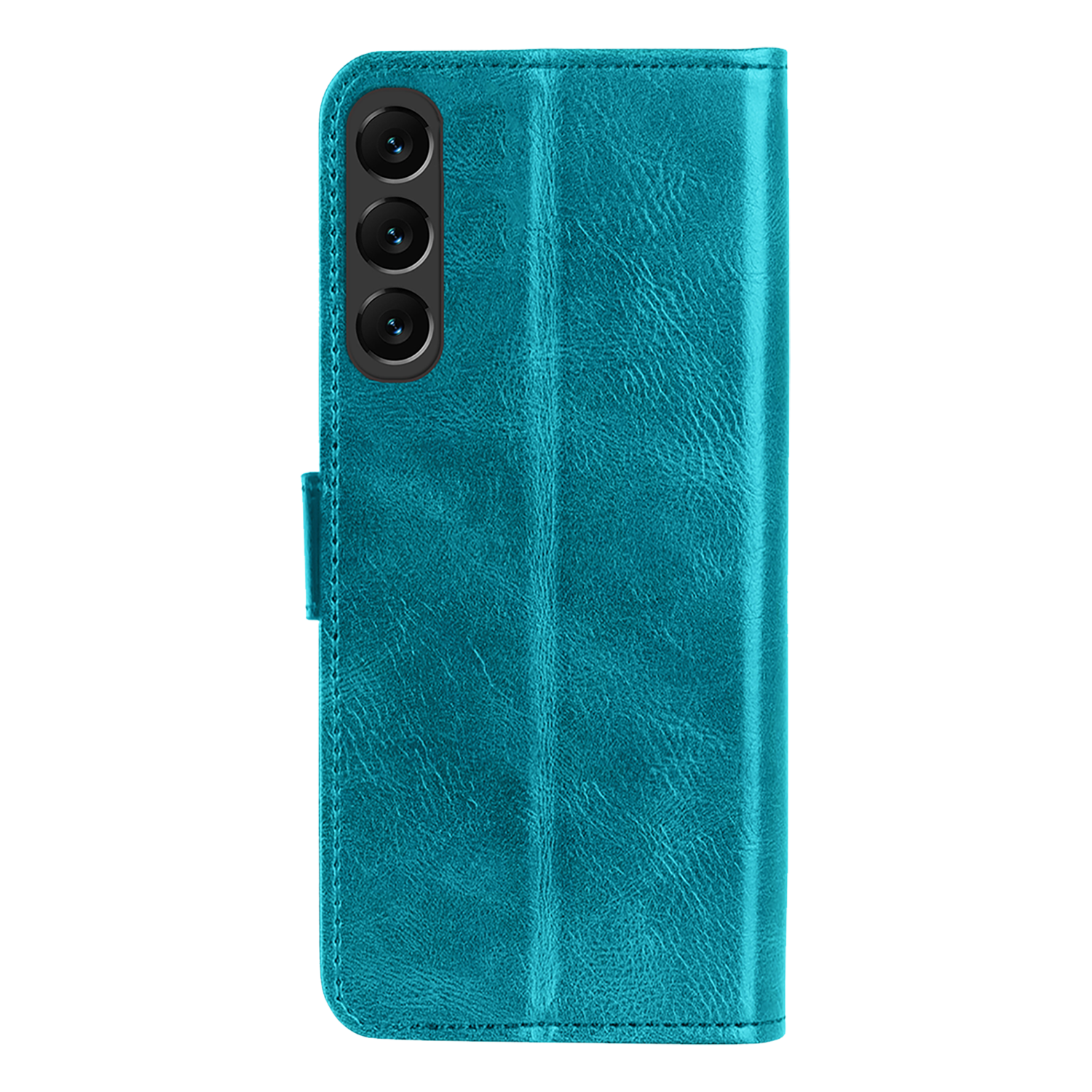 NoXx Hoes Geschikt voor Samsung S24 FE Hoesje Book Case Hoes Flip Cover Wallet Bookcase Met Screenprotector - Turquoise