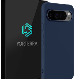 Forterra Forterra Google Pixel 9 Pro Hoesje Siliconen - Donkerblauw