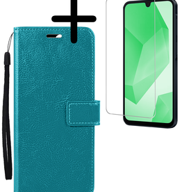 BASEY. BASEY. Samsung Galaxy A16 Hoesje Bookcase Met Screenprotector - Turquoise