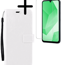BASEY. BASEY. Samsung Galaxy A16 Hoesje Bookcase Met Screenprotector - Wit
