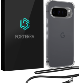 Forterra Forterra Google Pixel 9 Pro Hoesje Transparant Shockproof Met Zwart Koord