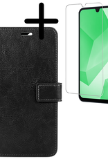 BASEY. Hoes Geschikt voor Samsung A16 Hoesje Bookcase Hoes Flip Case Book Cover Met Screenprotector - Hoesje Geschikt voor Samsung Galaxy A16 Hoes Book Case Hoesje - Zwart