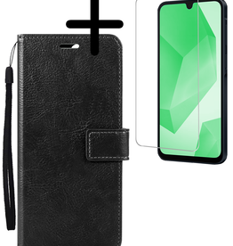 BASEY. BASEY. Samsung Galaxy A16 Hoesje Bookcase Met Screenprotector - Zwart