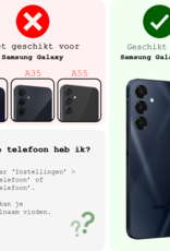 BASEY. Hoes Geschikt voor Samsung A16 Hoesje Bookcase Hoes Flip Case Book Cover Met 2x Screenprotector - Hoesje Geschikt voor Samsung Galaxy A16 Hoes Book Case Hoesje - Donkerroze