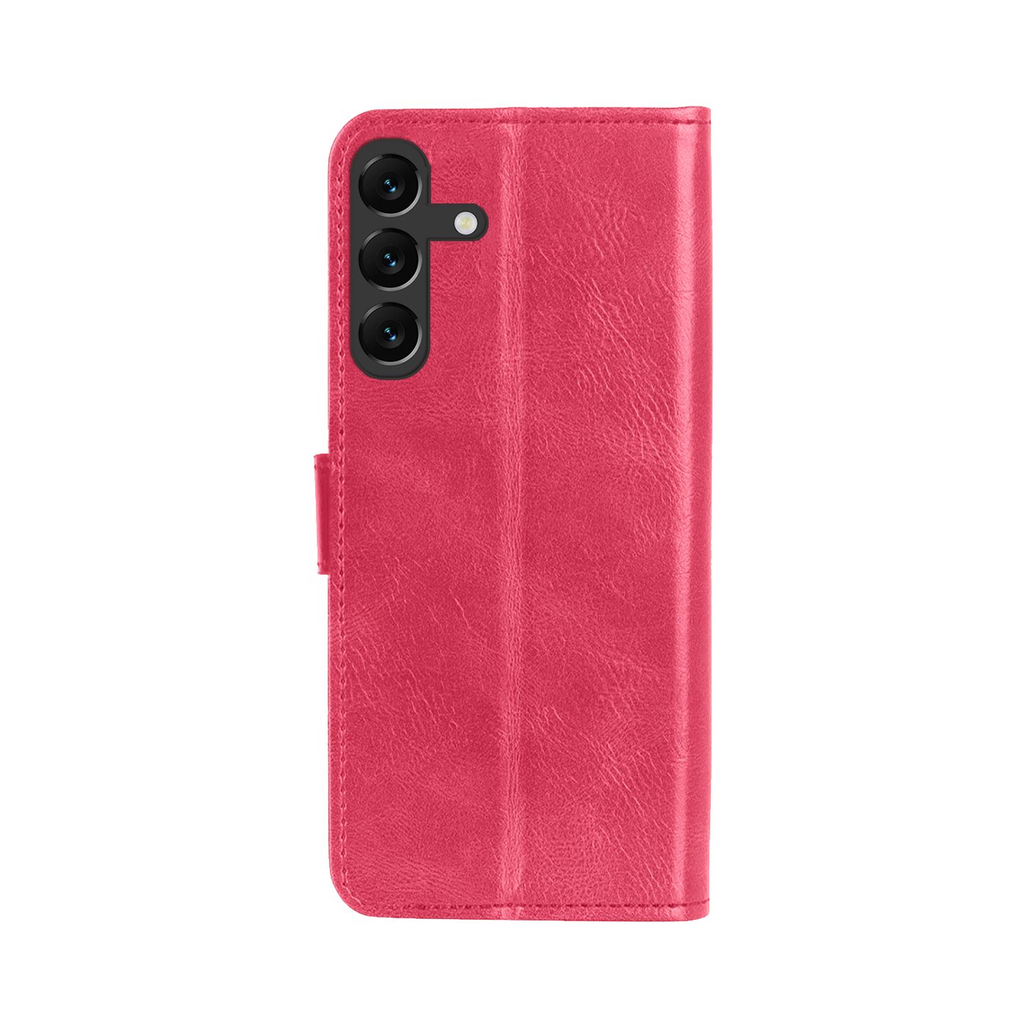 BASEY. Hoes Geschikt voor Samsung A16 Hoesje Bookcase Hoes Flip Case Book Cover Met 2x Screenprotector - Hoesje Geschikt voor Samsung Galaxy A16 Hoes Book Case Hoesje - Donkerroze