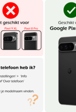 Nomfy Hoesje Geschikt voor Google Pixel 9 Pro Hoesje Book Case Hoes Portemonnee Cover Walletcase Met 2x Screenprotector - Hoes Geschikt voor Google Pixel 9 Pro Hoes Bookcase Hoesje - Zwart