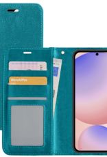 NoXx Hoes Geschikt voor Samsung S24 FE Hoesje Book Case Hoes Flip Cover Wallet Bookcase - Turquoise