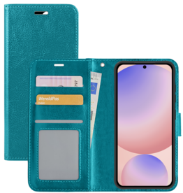 NoXx NoXx Samsung Galaxy S24 FE Hoesje Bookcase - Turquoise