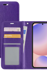 NoXx Hoes Geschikt voor Samsung S24 FE Hoesje Book Case Hoes Flip Cover Wallet Bookcase - Paars