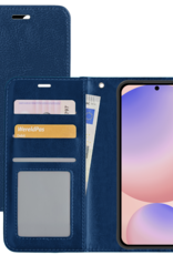NoXx Hoes Geschikt voor Samsung S24 FE Hoesje Book Case Hoes Flip Cover Wallet Bookcase - Donkerblauw