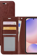 NoXx Hoes Geschikt voor Samsung S24 FE Hoesje Book Case Hoes Flip Cover Wallet Bookcase - Bruin