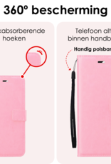 NoXx Hoes Geschikt voor Samsung A16 Hoesje Book Case Hoes Flip Cover Wallet Bookcase - Lichtroze