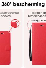 NoXx Hoes Geschikt voor Samsung A16 Hoesje Book Case Hoes Flip Cover Wallet Bookcase - Rood
