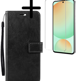 BASEY. BASEY. Samsung Galaxy S24 FE Hoesje Bookcase Met Screenprotector - Zwart