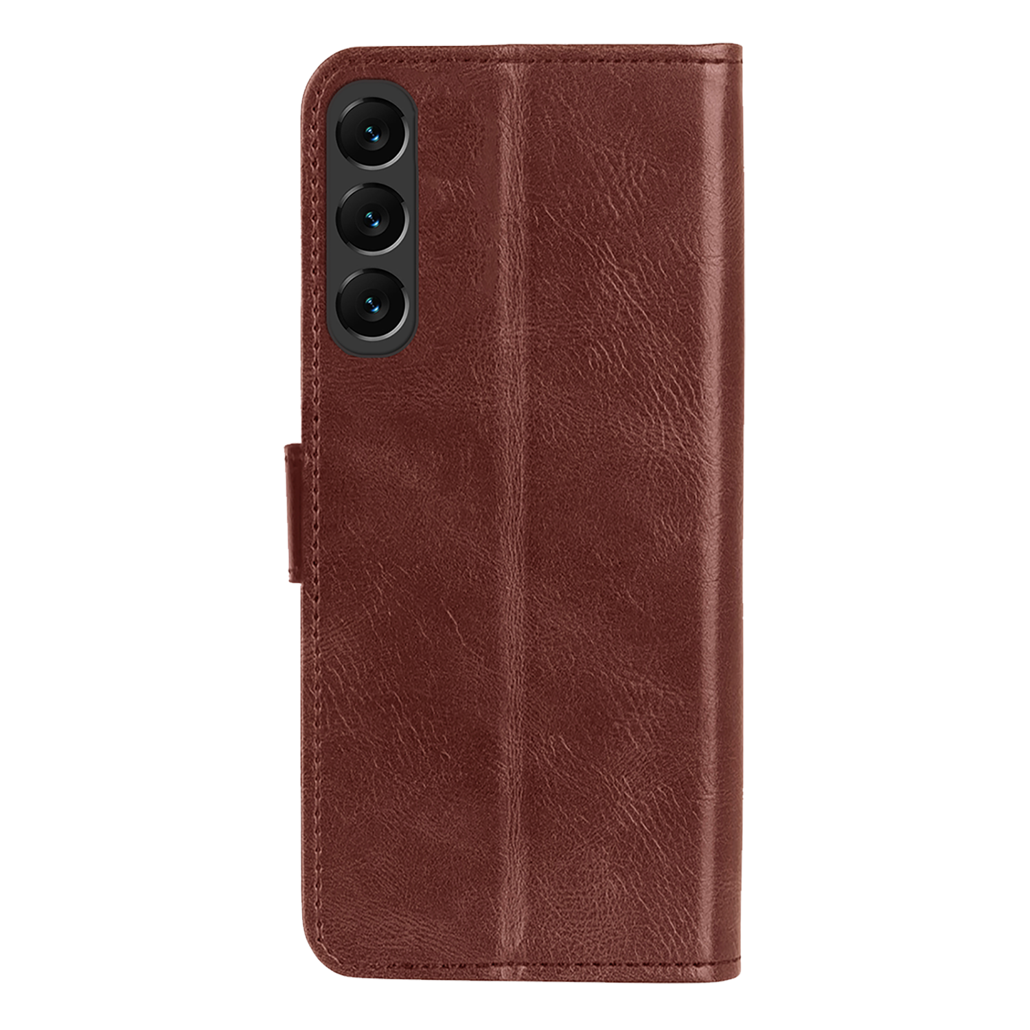 BASEY. Hoes Geschikt voor Samsung S24 FE Hoesje Bookcase Hoes Flip Case Book Cover Met Screenprotector - Hoesje Geschikt voor Samsung Galaxy S24 FE Hoes Book Case Hoesje - Bruin