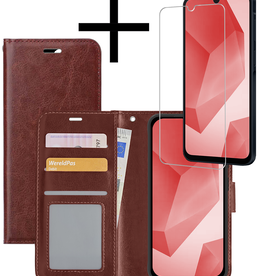 NoXx NoXx Samsung Galaxy A16 Hoesje Bookcase Met Screenprotector - Bruin