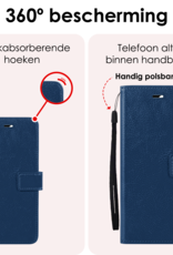 NoXx Hoes Geschikt voor Samsung A16 Hoesje Book Case Hoes Flip Cover Wallet Bookcase Met Screenprotector - Donkerblauw