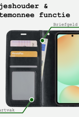 BASEY. Hoes Geschikt voor Samsung S24 FE Hoesje Bookcase Hoes Flip Case Book Cover - Hoesje Geschikt voor Samsung Galaxy S24 FE Hoes Book Case Hoesje - Zwart