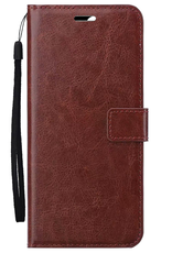 BASEY. Hoes Geschikt voor Samsung S24 FE Hoesje Bookcase Hoes Flip Case Book Cover - Hoesje Geschikt voor Samsung Galaxy S24 FE Hoes Book Case Hoesje - Bruin