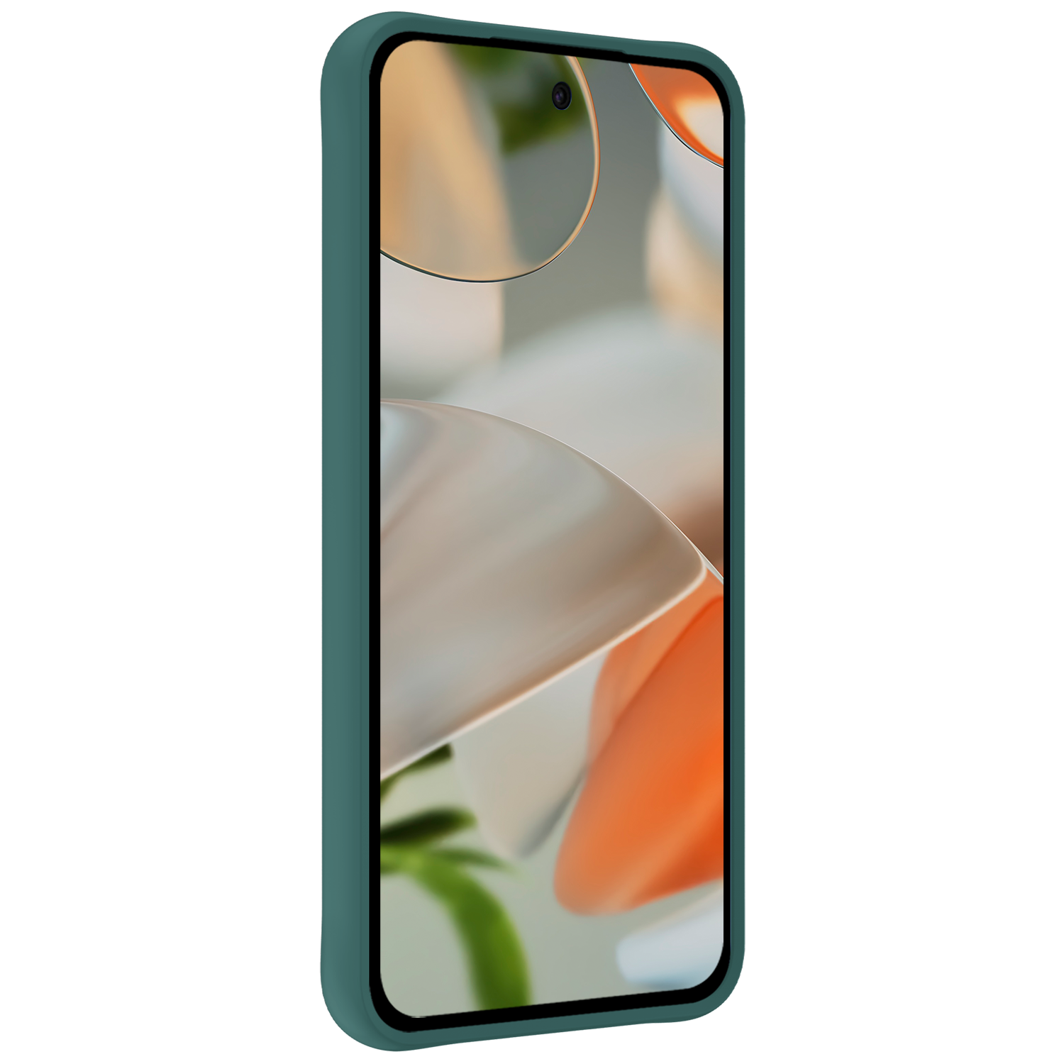 Nomfy Hoesje Geschikt voor Google Pixel 9 Pro Hoesje Siliconen Case Hoes - Hoes Geschikt voor Google Pixel 9 Pro Hoes Cover Case - Donkergroen - 2 PACK