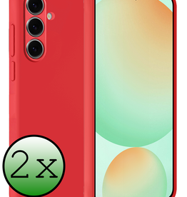 BASEY. BASEY. Samsung Galaxy S24 FE Hoesje Siliconen - Rood - 2 PACK