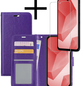 NoXx NoXx Samsung Galaxy A16 Hoesje Bookcase Met Screenprotector - Paars