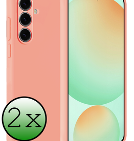 BASEY. BASEY. Samsung Galaxy S24 FE Hoesje Siliconen - Perzik - 2 PACK
