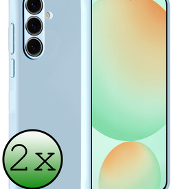 BASEY. BASEY. Samsung Galaxy S24 FE Hoesje Siliconen - Lichtblauw - 2 PACK