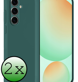 BASEY. BASEY. Samsung Galaxy S24 FE Hoesje Siliconen - Donkergroen - 2 PACK