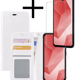NoXx NoXx Samsung Galaxy A16 Hoesje Bookcase Met Screenprotector - Wit