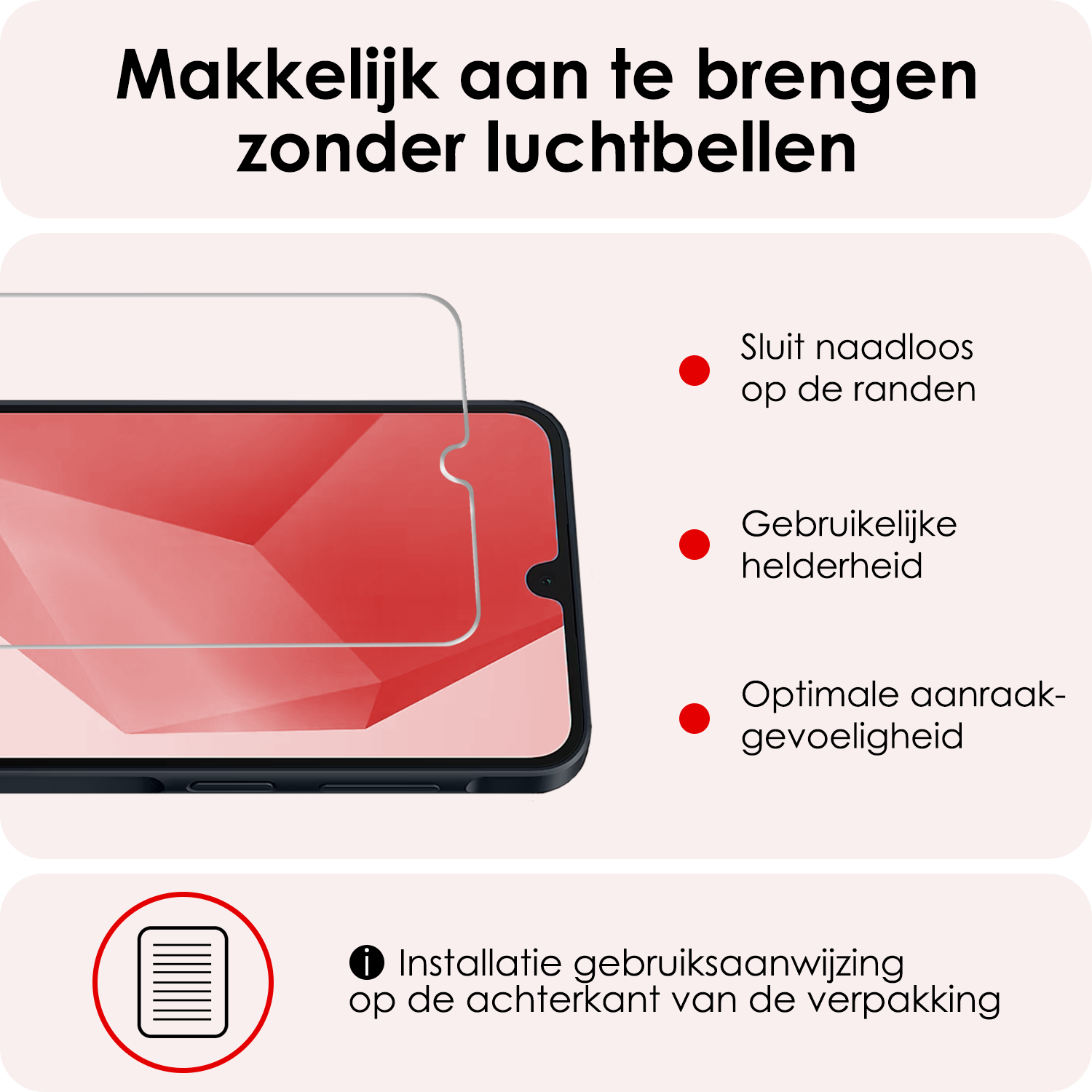 NoXx Hoes Geschikt voor Samsung A16 Hoesje Book Case Hoes Flip Cover Wallet Bookcase Met Screenprotector - Wit