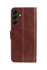 NoXx Hoes Geschikt voor Samsung A16 Hoesje Book Case Hoes Flip Cover Wallet Bookcase Met 2x Screenprotector - Bruin