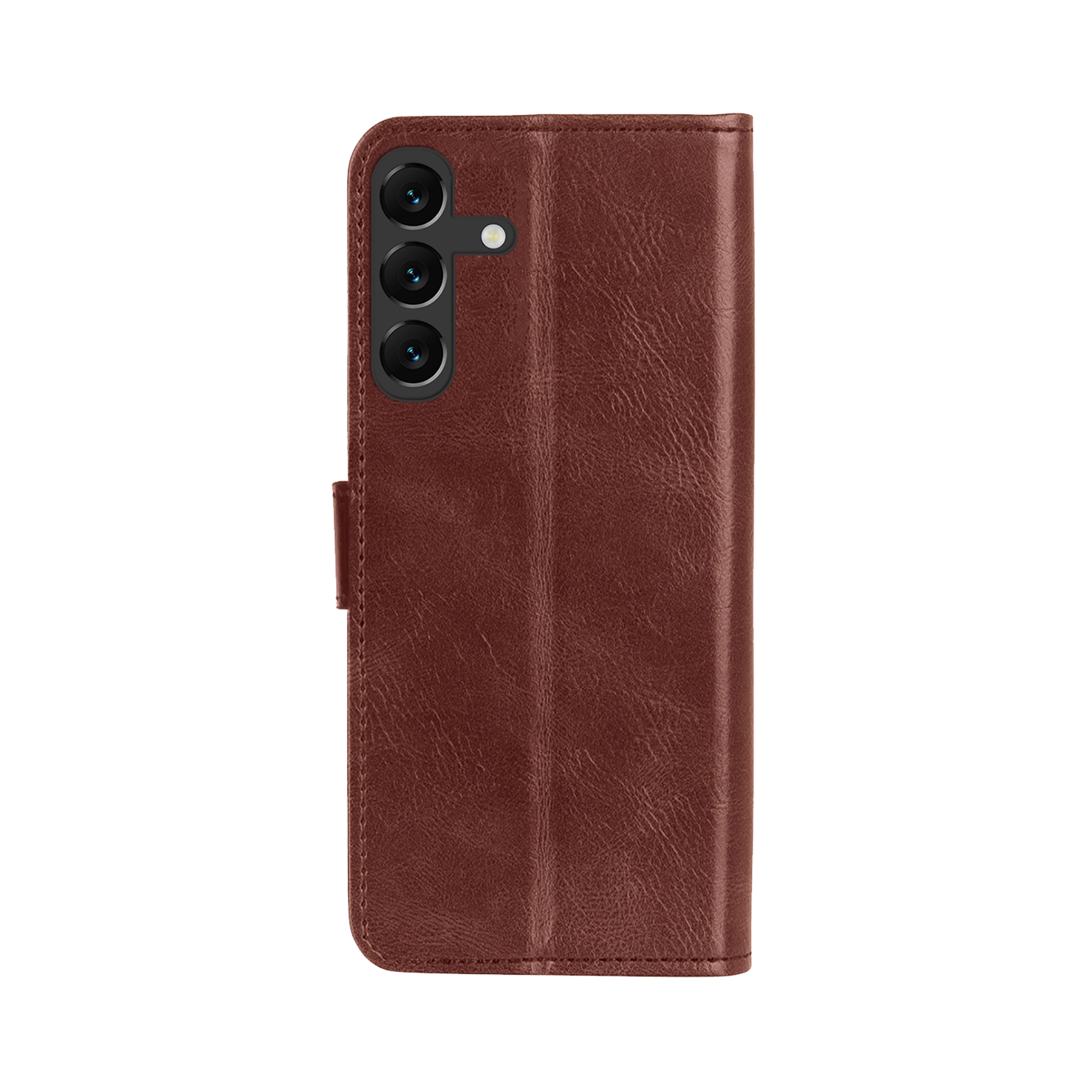 NoXx Hoes Geschikt voor Samsung A16 Hoesje Book Case Hoes Flip Cover Wallet Bookcase Met 2x Screenprotector - Bruin