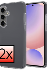 NoXx Hoes Geschikt voor Samsung S24 FE Hoesje Cover Siliconen Back Case Hoes - Transparant - 2 PACK