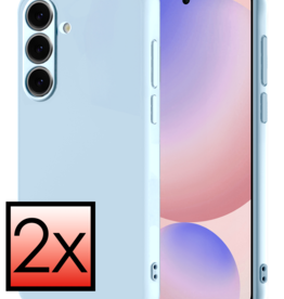 NoXx NoXx Samsung Galaxy S24 FE Hoesje Siliconen - Lichtblauw - 2 PACK