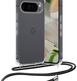Nomfy Nomfy Google Pixel 9 Pro Hoesje Transparant Shockproof Met Zwart Koord