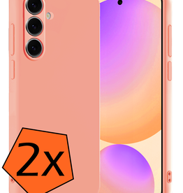 Nomfy Nomfy Samsung Galaxy S24 FE Hoesje Siliconen - Perzik - 2 PACK