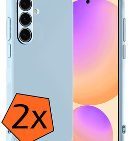 Nomfy Nomfy Samsung Galaxy S24 FE Hoesje Siliconen - Lichtblauw - 2 PACK