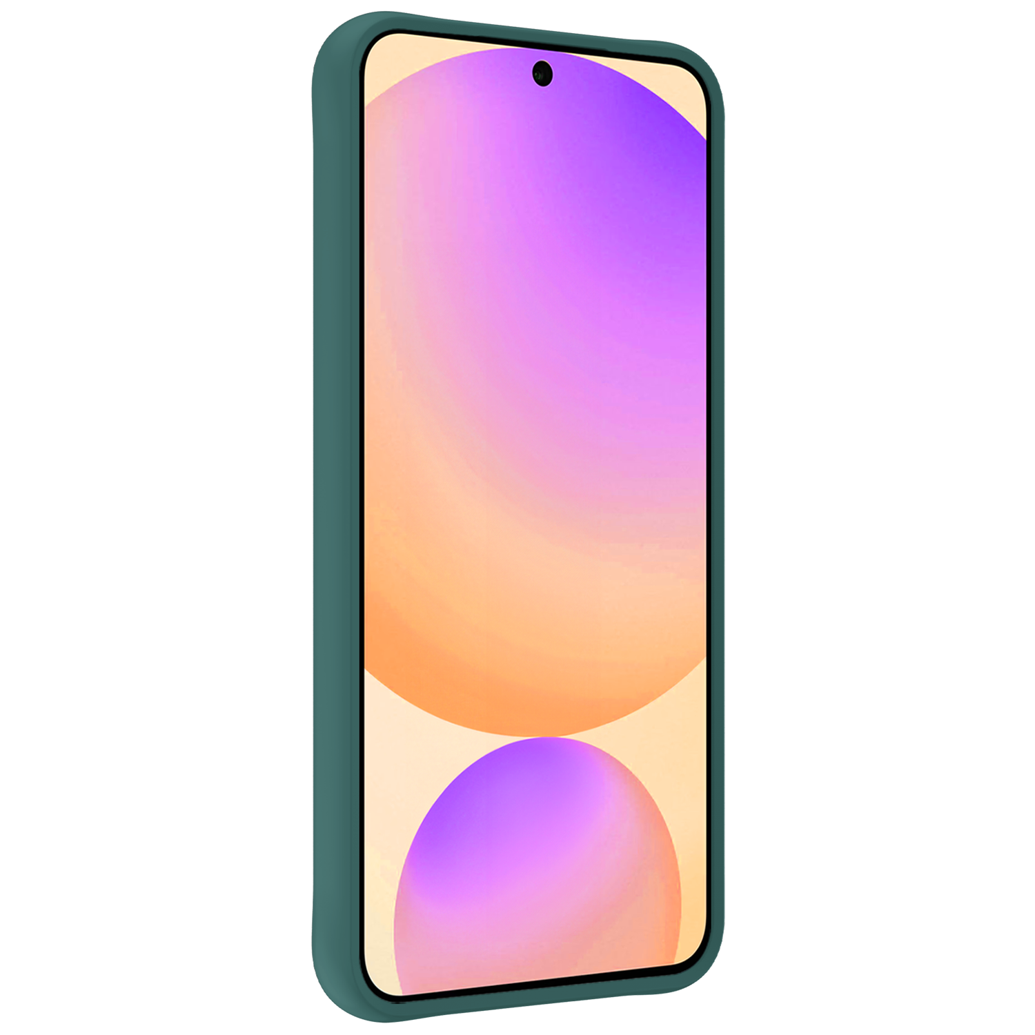 Nomfy Hoesje Geschikt voor Samsung S24 FE Hoesje Siliconen Cover Case - Hoes Geschikt voor Samsung Galaxy S24 FE Hoes Back Case - 2-PACK - Donkergroen