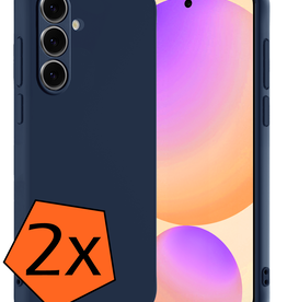 Nomfy Nomfy Samsung Galaxy S24 FE Hoesje Siliconen - Donkerblauw - 2 PACK
