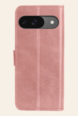 Nomfy Hoesje Geschikt voor Google Pixel 9 Hoesje Book Case Hoes Portemonnee Cover Walletcase Met 2x Screenprotector - Hoes Geschikt voor Google Pixel 9 Hoes Bookcase Hoesje - Rosé goud
