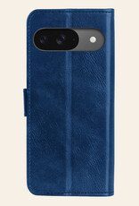 Nomfy Hoesje Geschikt voor Google Pixel 9 Hoesje Book Case Hoes Portemonnee Cover Walletcase Met 2x Screenprotector - Hoes Geschikt voor Google Pixel 9 Hoes Bookcase Hoesje - Donkerblauw