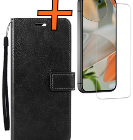 Nomfy Nomfy Google Pixel 9 Hoesje Bookcase Met Screenprotector - Zwart