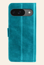 Nomfy Hoesje Geschikt voor Google Pixel 9 Hoesje Book Case Hoes Portemonnee Cover Walletcase Met Screenprotector - Hoes Geschikt voor Google Pixel 9 Hoes Bookcase Hoesje - Turquoise