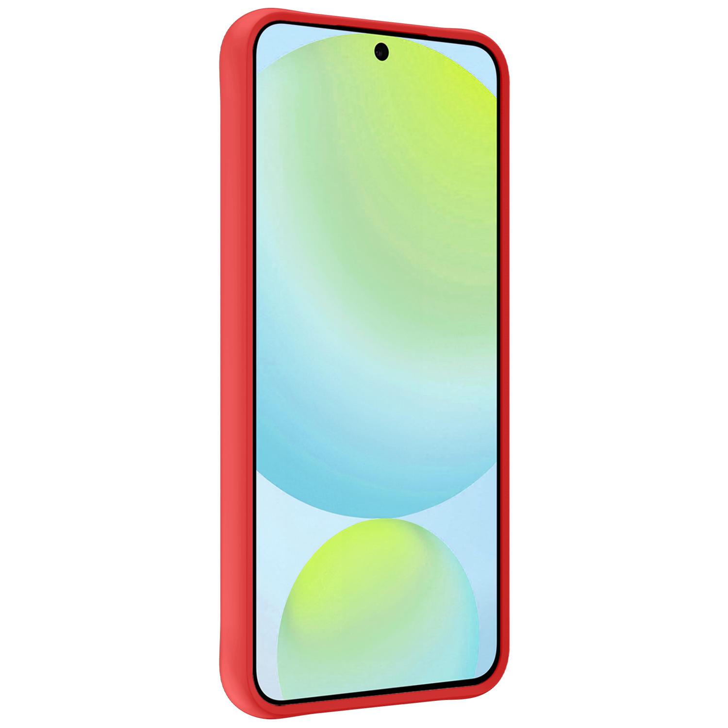 Forterra Hoesje Geschikt voor Samsung S24 FE Case Siliconen Hoes - Hoes Geschikt voor Samsung Galaxy S24 FE Hoesje Back Cover - Rood