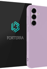 Forterra Hoesje Geschikt voor Samsung S24 FE Case Siliconen Hoes - Hoes Geschikt voor Samsung Galaxy S24 FE Hoesje Back Cover - Lila