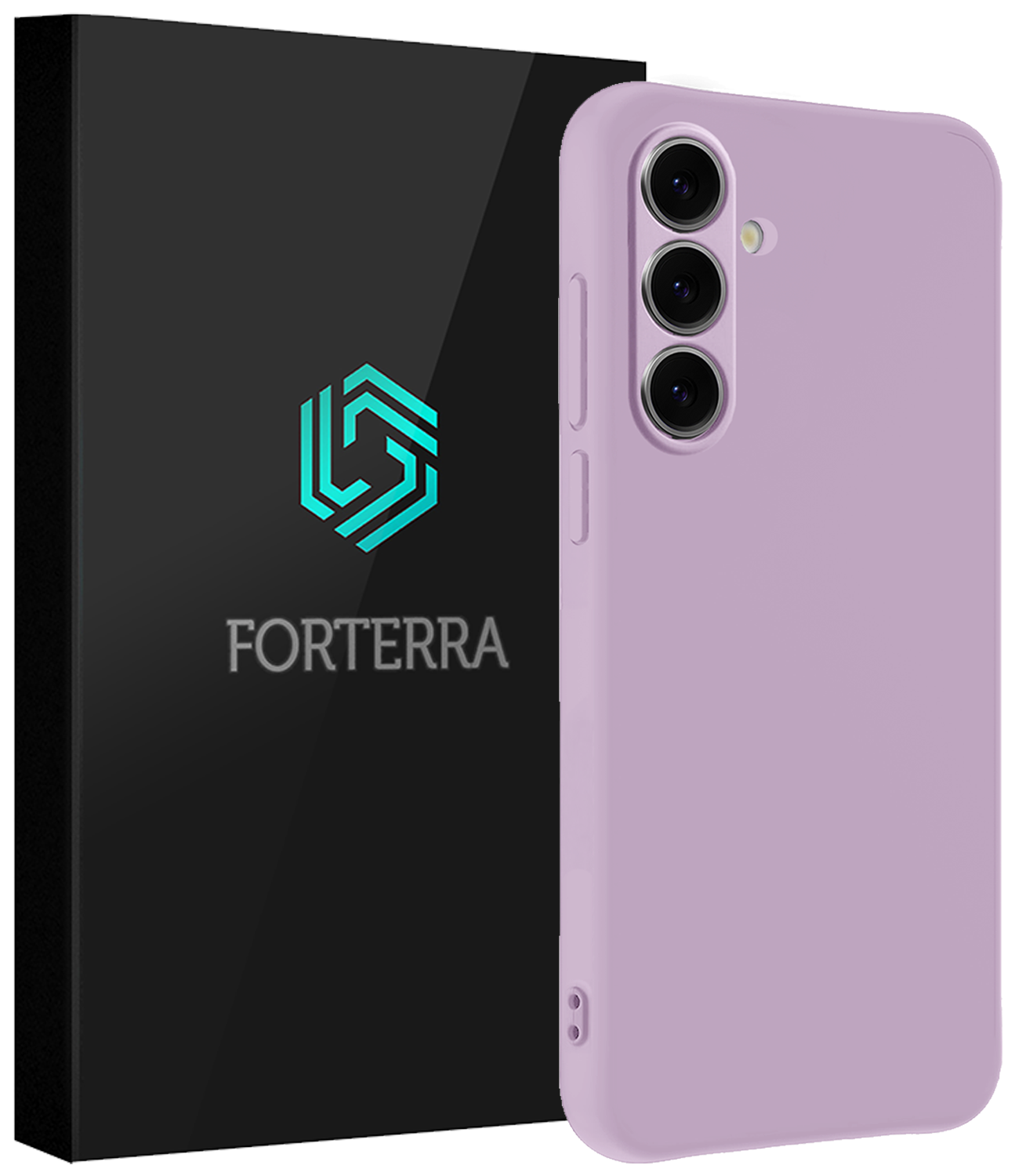 Forterra Hoesje Geschikt voor Samsung S24 FE Case Siliconen Hoes - Hoes Geschikt voor Samsung Galaxy S24 FE Hoesje Back Cover - Lila