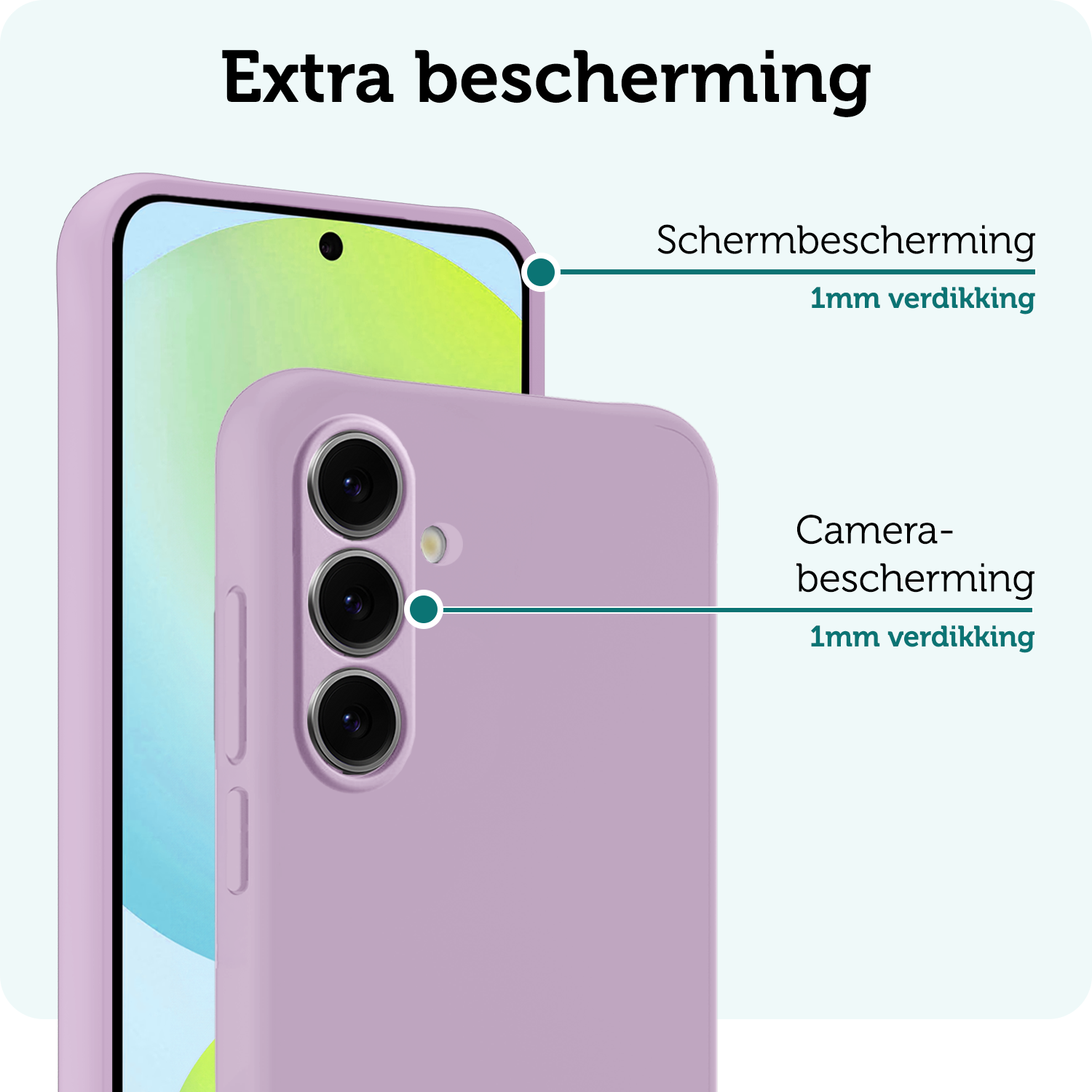 Forterra Hoesje Geschikt voor Samsung S24 FE Case Siliconen Hoes - Hoes Geschikt voor Samsung Galaxy S24 FE Hoesje Back Cover - Lila