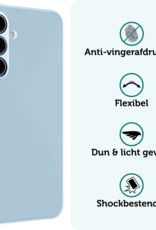 Forterra Hoesje Geschikt voor Samsung S24 FE Case Siliconen Hoes - Hoes Geschikt voor Samsung Galaxy S24 FE Hoesje Back Cover - Lichtblauw